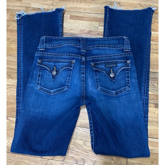 Hudson Blake Jeans 27x31 Bootcut Y2K Streetwear Low Rise Distressed Frayed Hem - Picture 2 of 8